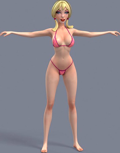 Pretty girl 4 3D Model