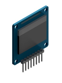 Two-color graphical OLED display 0.96 ''  128x64px SPI/I2C - angled connectors - Waveshare 9085