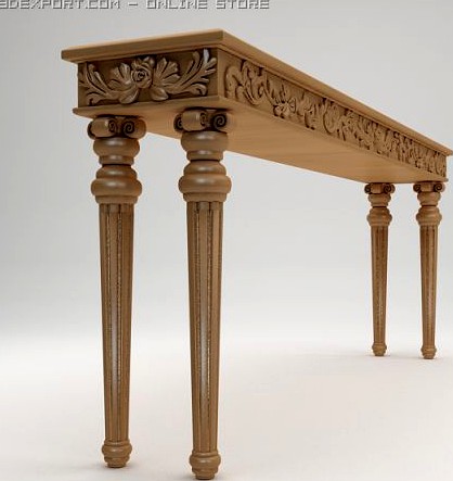 Classical style console table 3D Model