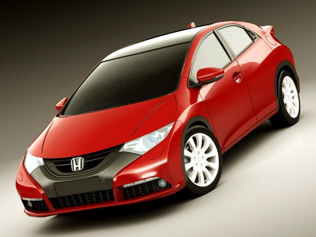 Honda Civic EU 2012 5 Door 3D Model