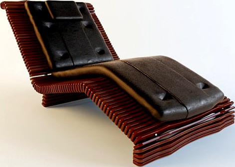 Lounge Pacific Green Luxor Chaise 3D Model