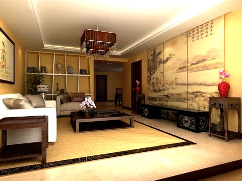 Photorealistic Living Room 0052 3D Model