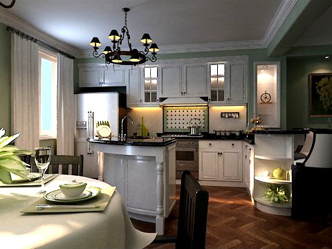 Photorealistic Dining Room 0015 3D Model