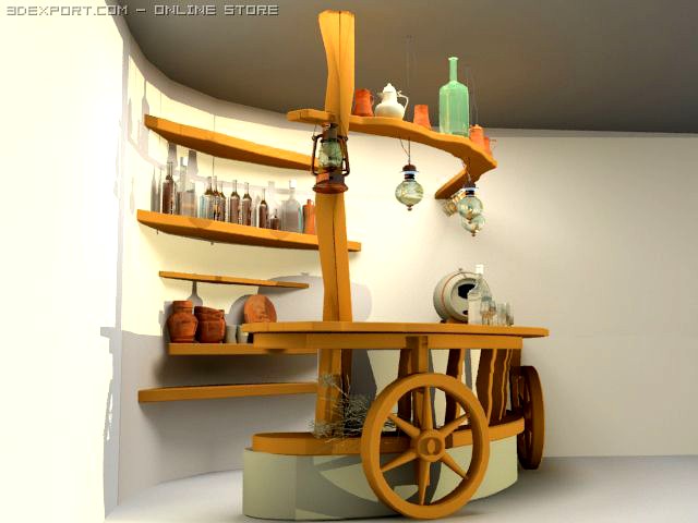 Bar table 3D Model