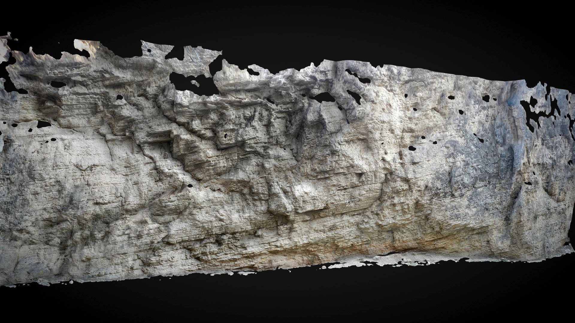 Rock photogrammetry scanned 3d model