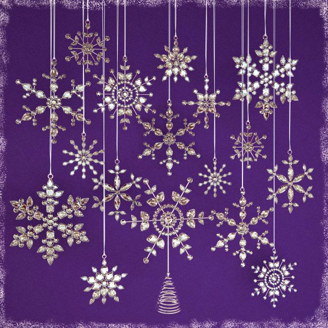 Glass Snowflakes 3D Model
