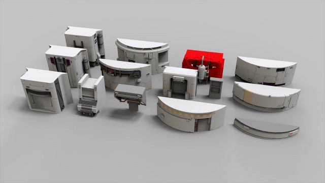 Sci-fi Architecture kitbash 38