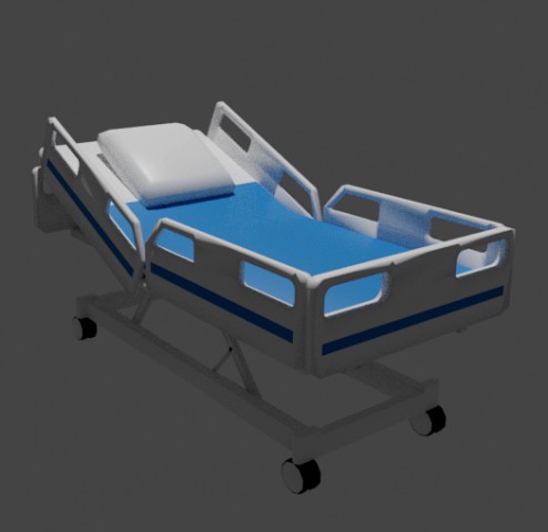 Medical bed Low Poly