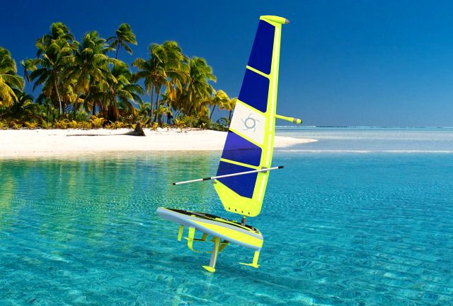 Of a hydrofoil board with a rigid wing sail