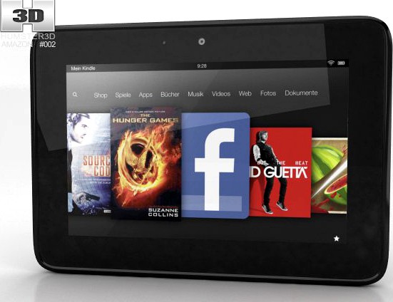 Amazon Kindle Fire HD 7 inches 3D Model