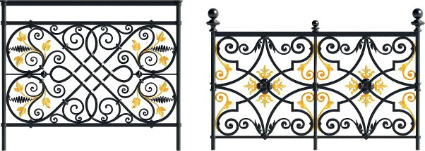 Classic metal forged lattice fence 3D Model