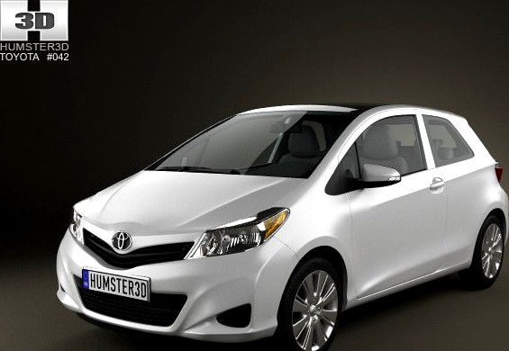 Toyota Yaris 3door 2012 3D Model