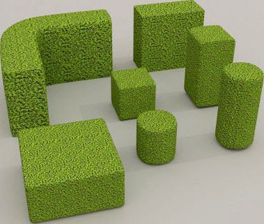 Low Poly Hedge Collection 3D Model