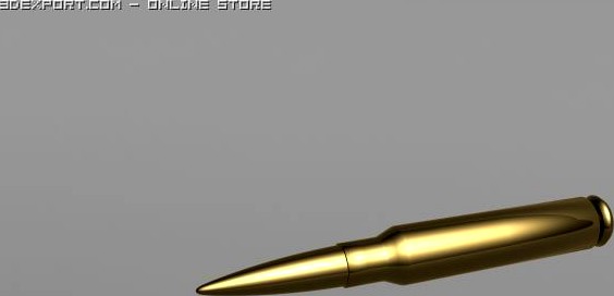 50 cal bullet 3D Model