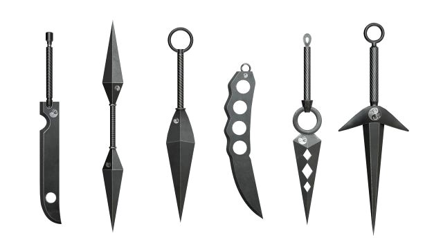 Collection of 6 kunai