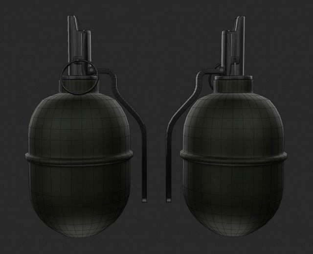 military grenade rgd-5 low-poly