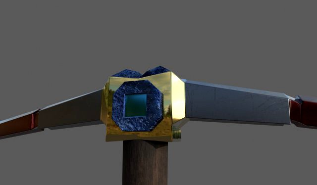 dwarf pickaxe low-poly