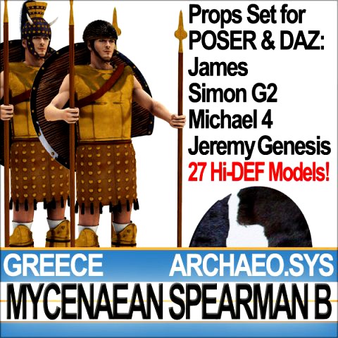 greek mycenaean spearman b props poser daz