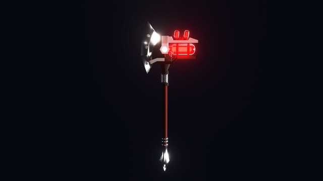 glowing axe