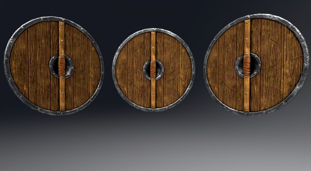 viking shields props set