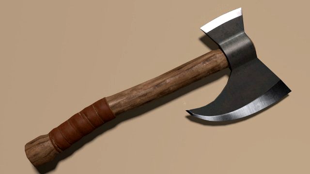 battle axe low-poly