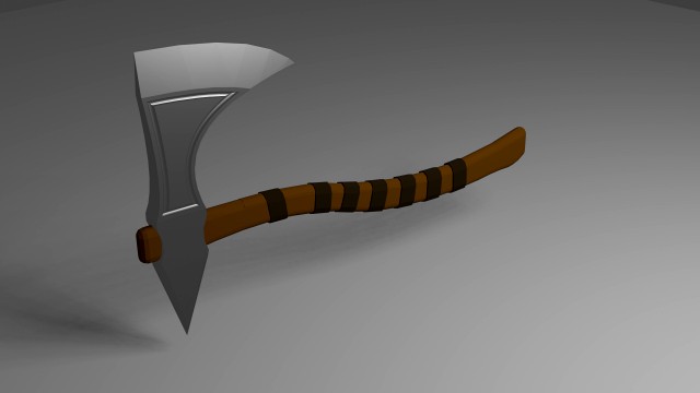 low poly axe