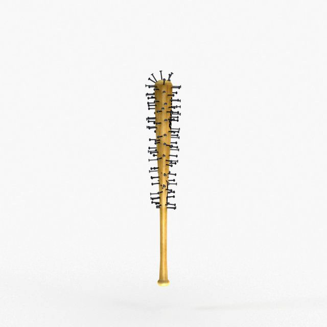 wooden spiked mace 0010