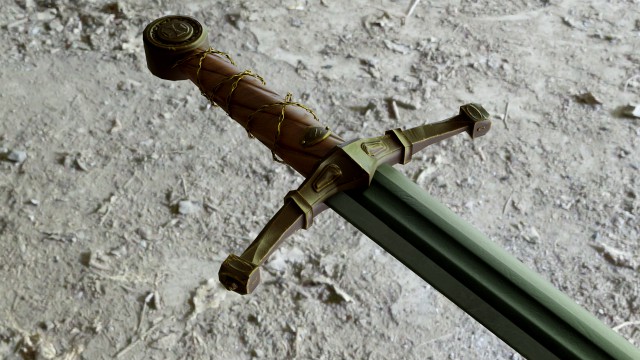 longsword medieval type xvia - low poly model