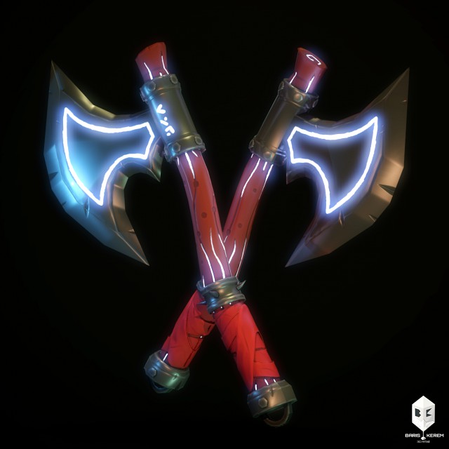 stylized axe