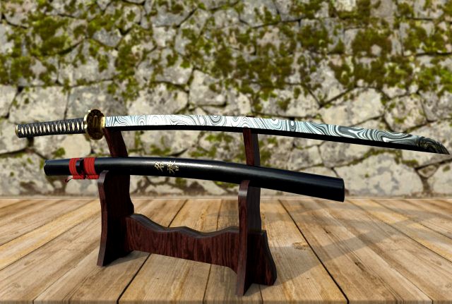 damascus steel katana