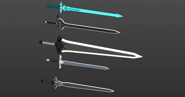 kirito swords sword art online