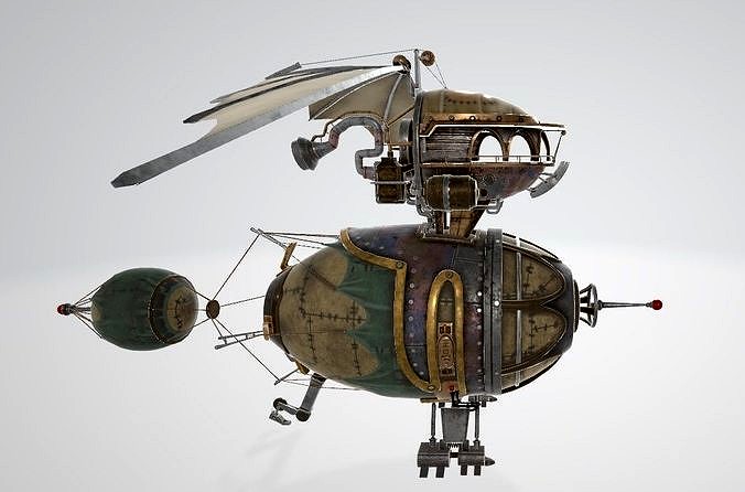 Steampunk Dirigible 3D