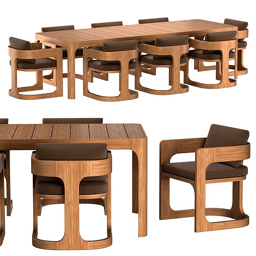 CASSALE  DINING TABLE- CASSALE ARMCHAIR