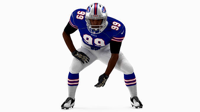 Buffalo Bills American Football Player Crouching Fur