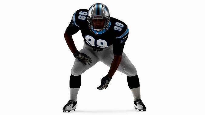 Carolina Panthers American Football Player Crouching Fur