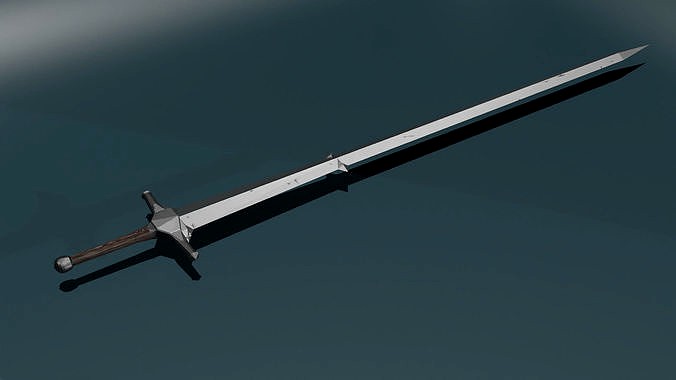 game ready low poly sword