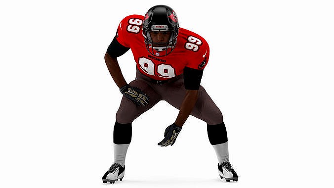 Tampa Bay Buccaneers American Football Player Crouching Fur