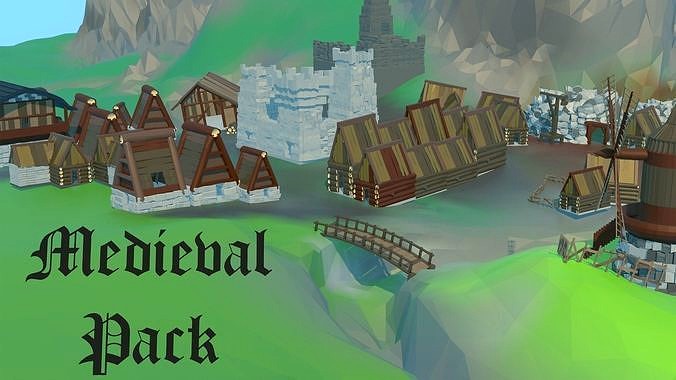 Low-Poly Stylized Building Pack