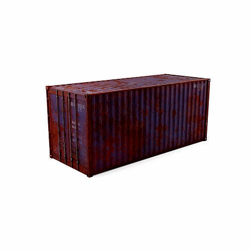 20Ft Cargo Container - Blue - Rusted