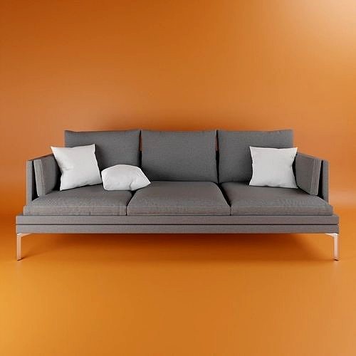 Gray Linen Sofa