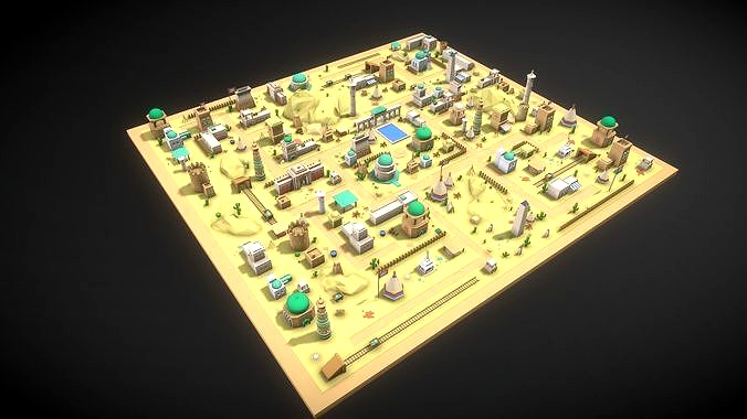 3D Environment  - Desert Town