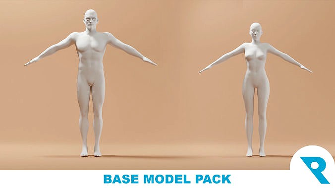 Base Meshes Characters Starter Kit High-Poly Pack
