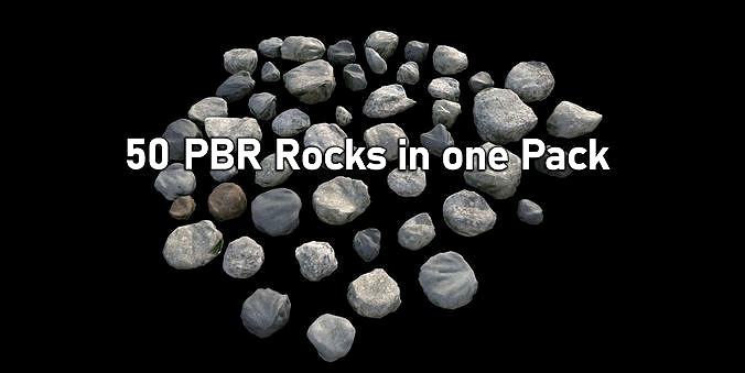 50 Mossy Rocks-PBR