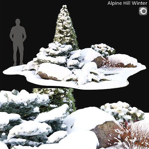 Alpine hill 01 Winter