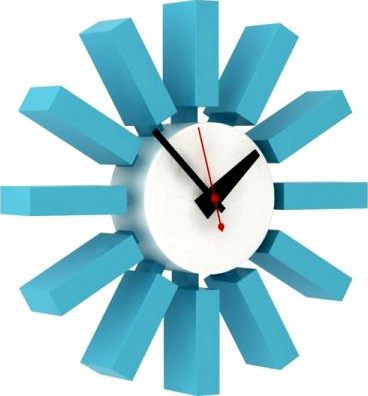 Block Wall Clock 3D Model