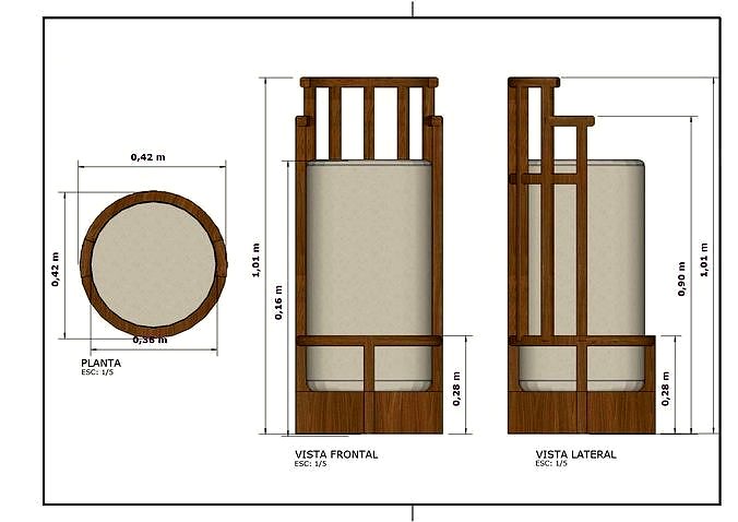 BANQUETA CILINDRO CONFORTO