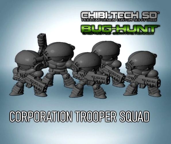 CHIBI-TECH SD - CORPORATION TROOPER SQUAD | 3D