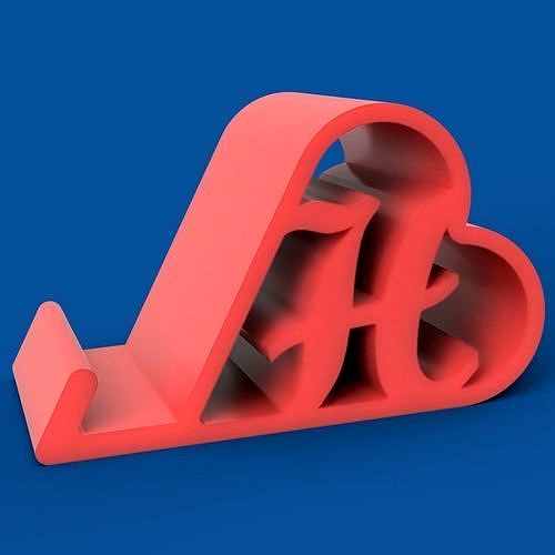 Heart Phone Stand with letter | 3D
