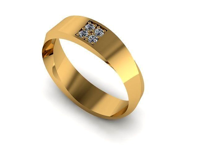 Mobilus Diamond Ring Gold 18K | 3D
