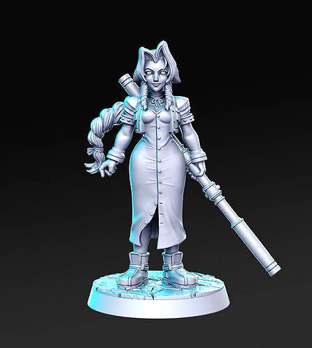 Aerith Gainsborough Final Fantasy 32mm Pre-supported  | 3D